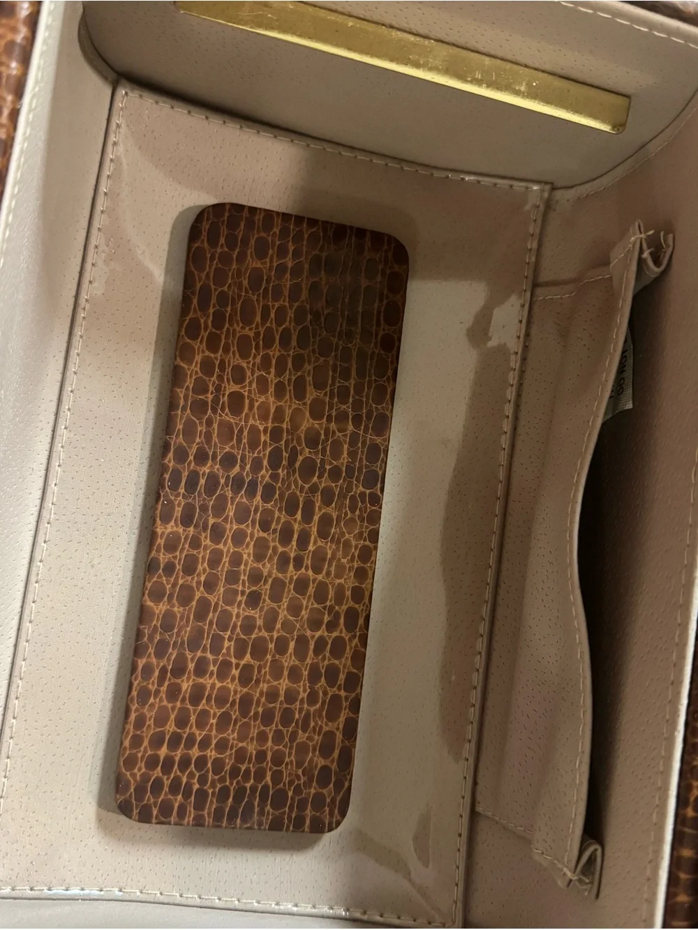 Vintage Neiman Marcus Bentony  Croc-Embossed Toiletry Vanity Case — SEE NOTES